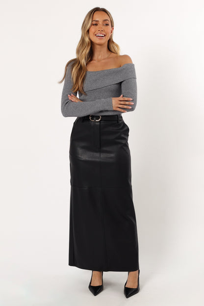 Aleena Knit Top - Grey