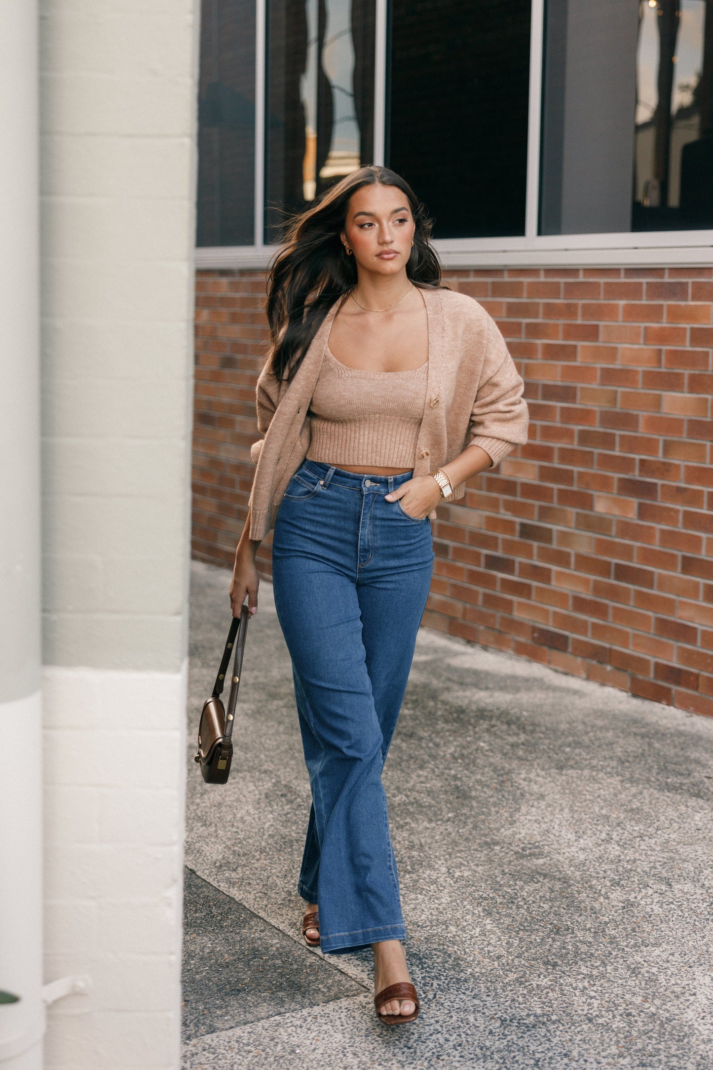 Isabel Sweater Top - Beige