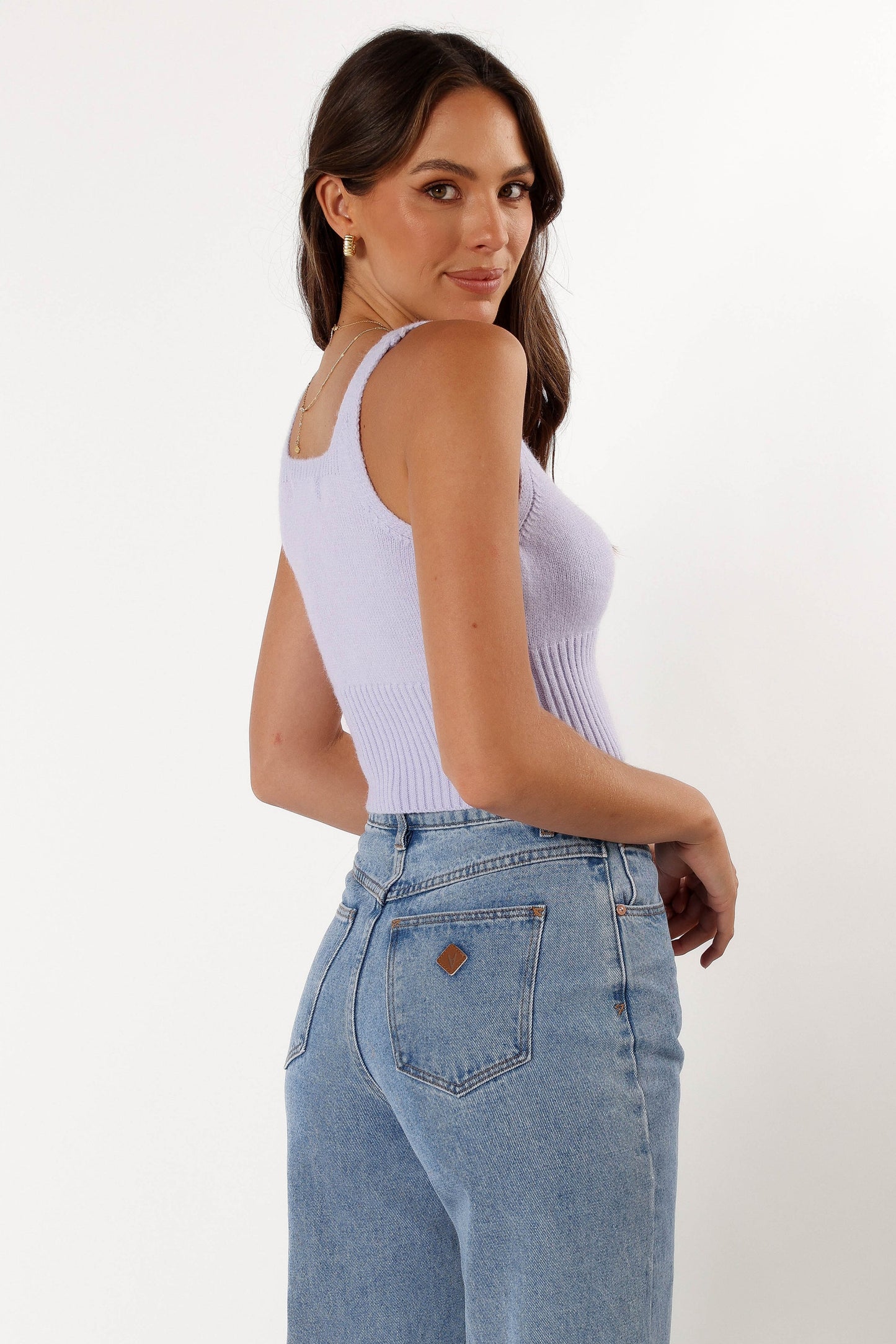 Isabel Sweater Top - Lilac