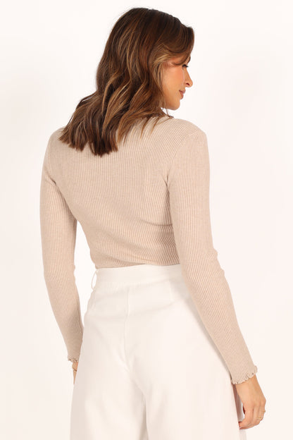 Kya Knit Top - Beige