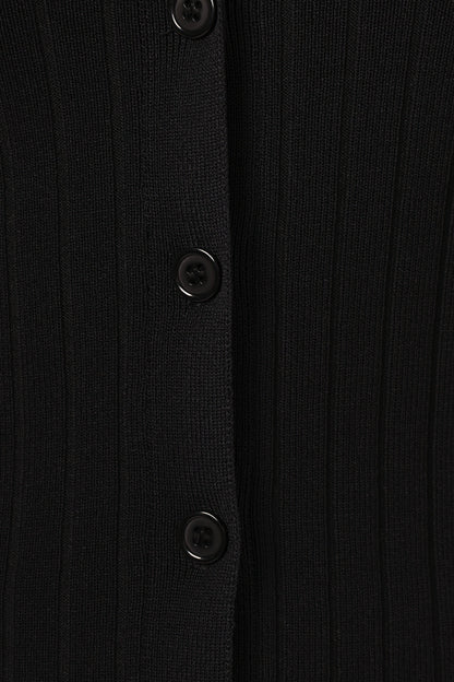 Seraphine Knit Cardigan Top - Black