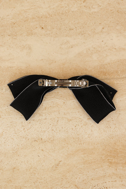 Astor Bow Hair Clip - Black
