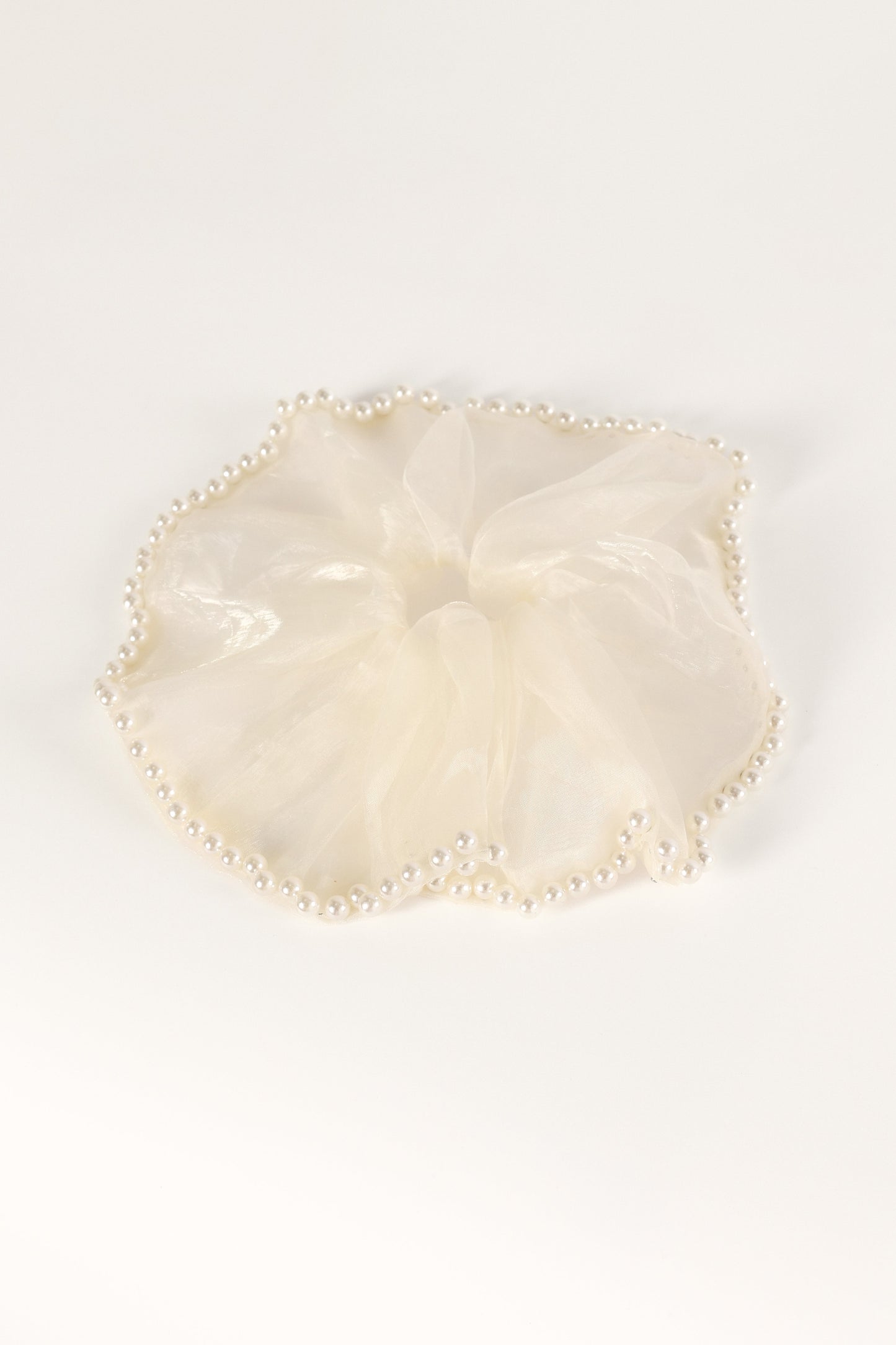 Astoria Pearl Hair Tie - Black Cream