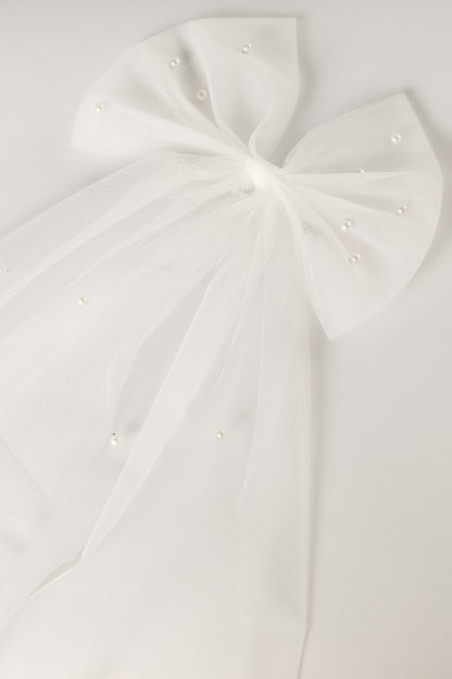 Cora Hair Bow - White