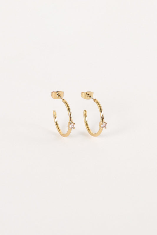 Damie Hoop Earrings - Gold