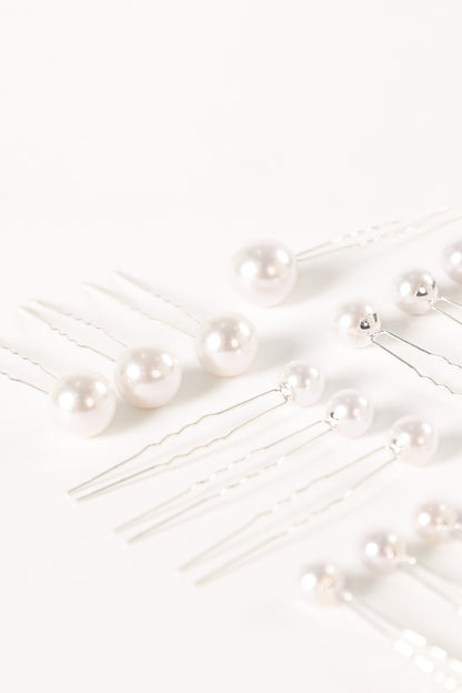 Laina Hair Pins - Pearl