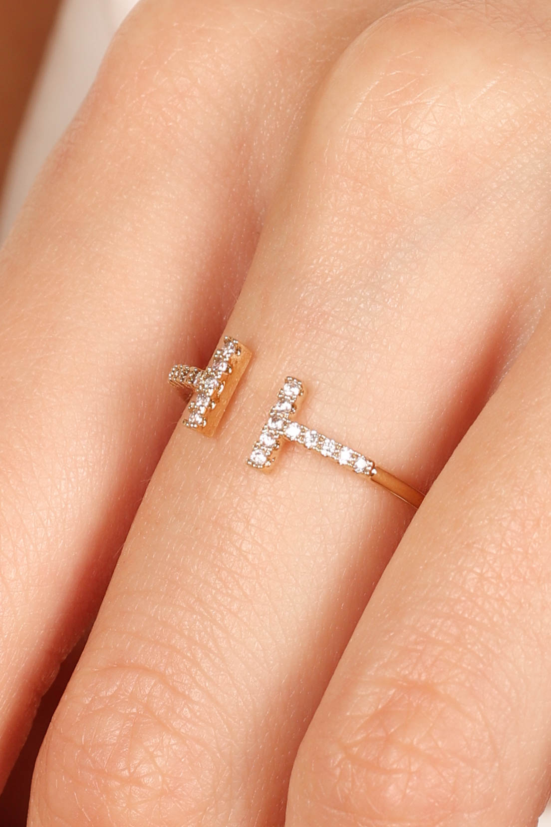 Mila Embellished Ring - Gold