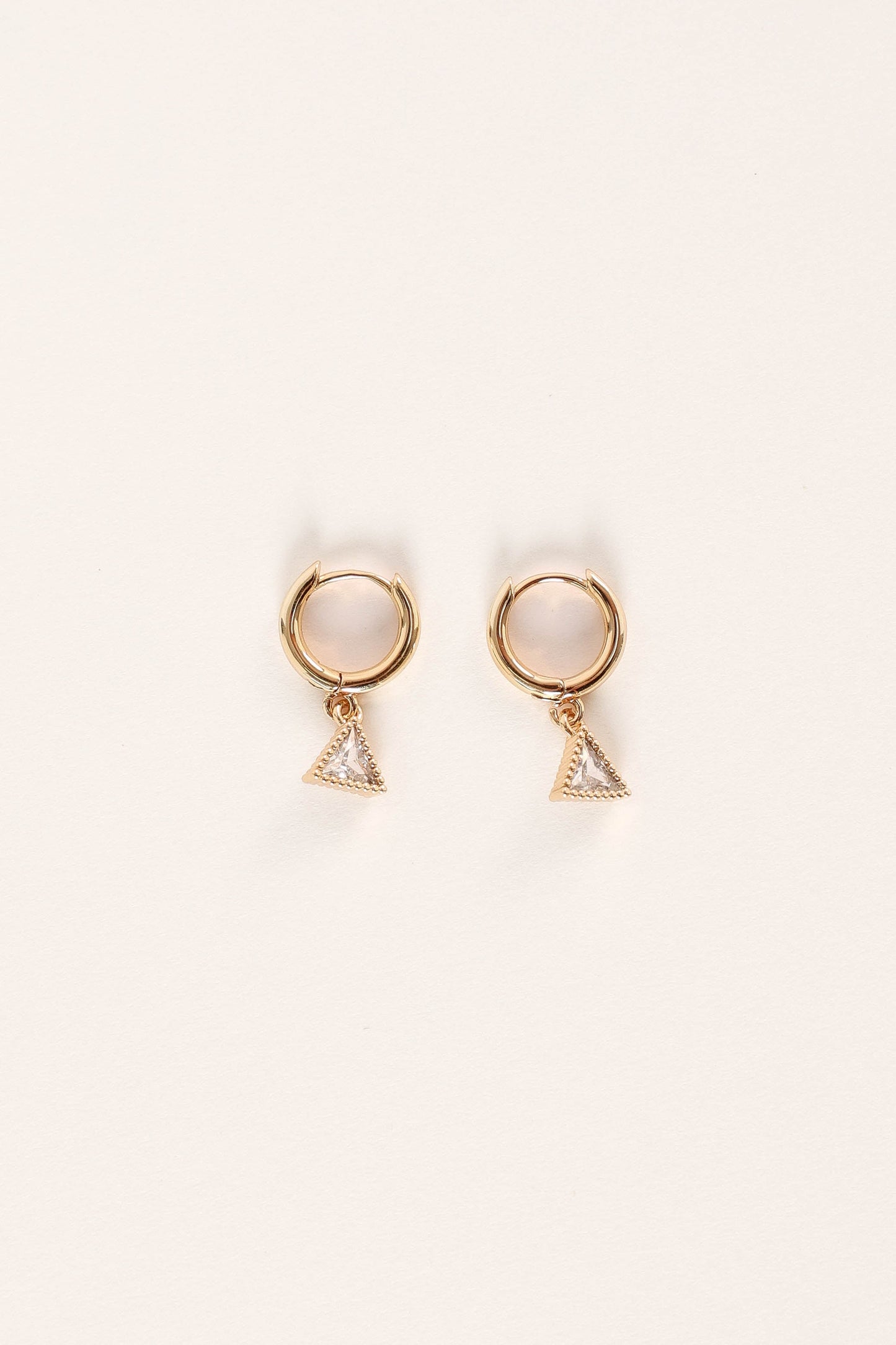 Regina Triangle Drop Earrings - Gold