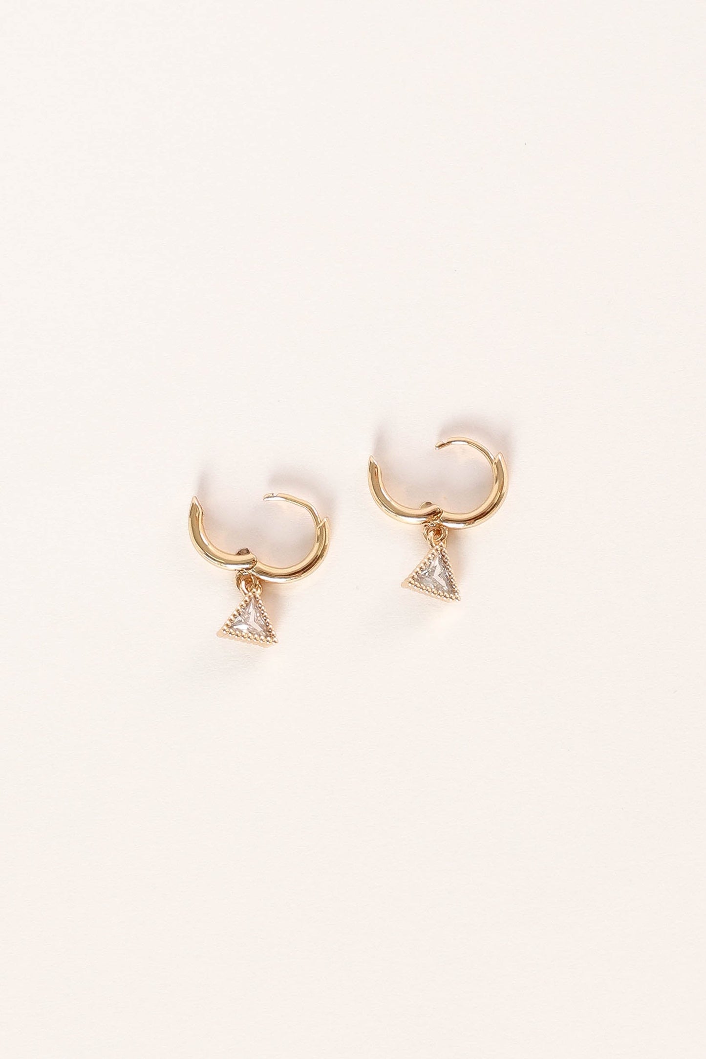 Regina Triangle Drop Earrings - Gold