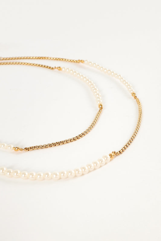 Remi Pearl Necklace - Gold