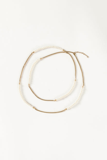 Remi Pearl Necklace - Gold