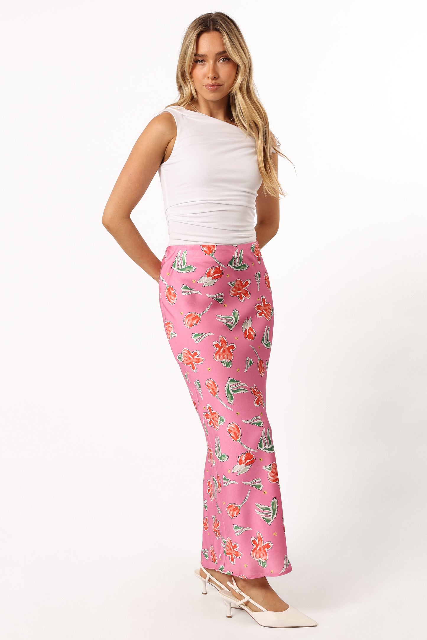 Azara Midi Skirt - Pink