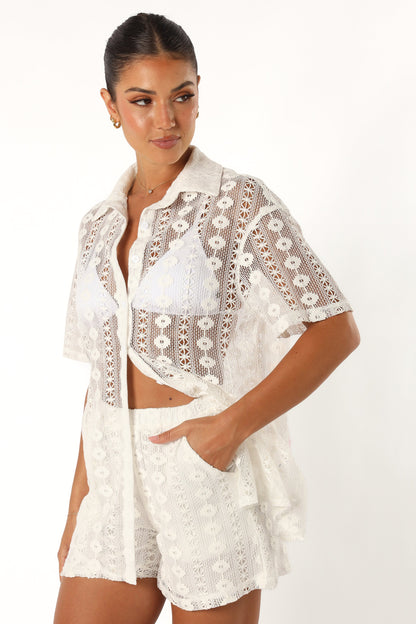 Eden Lace Shorts - White