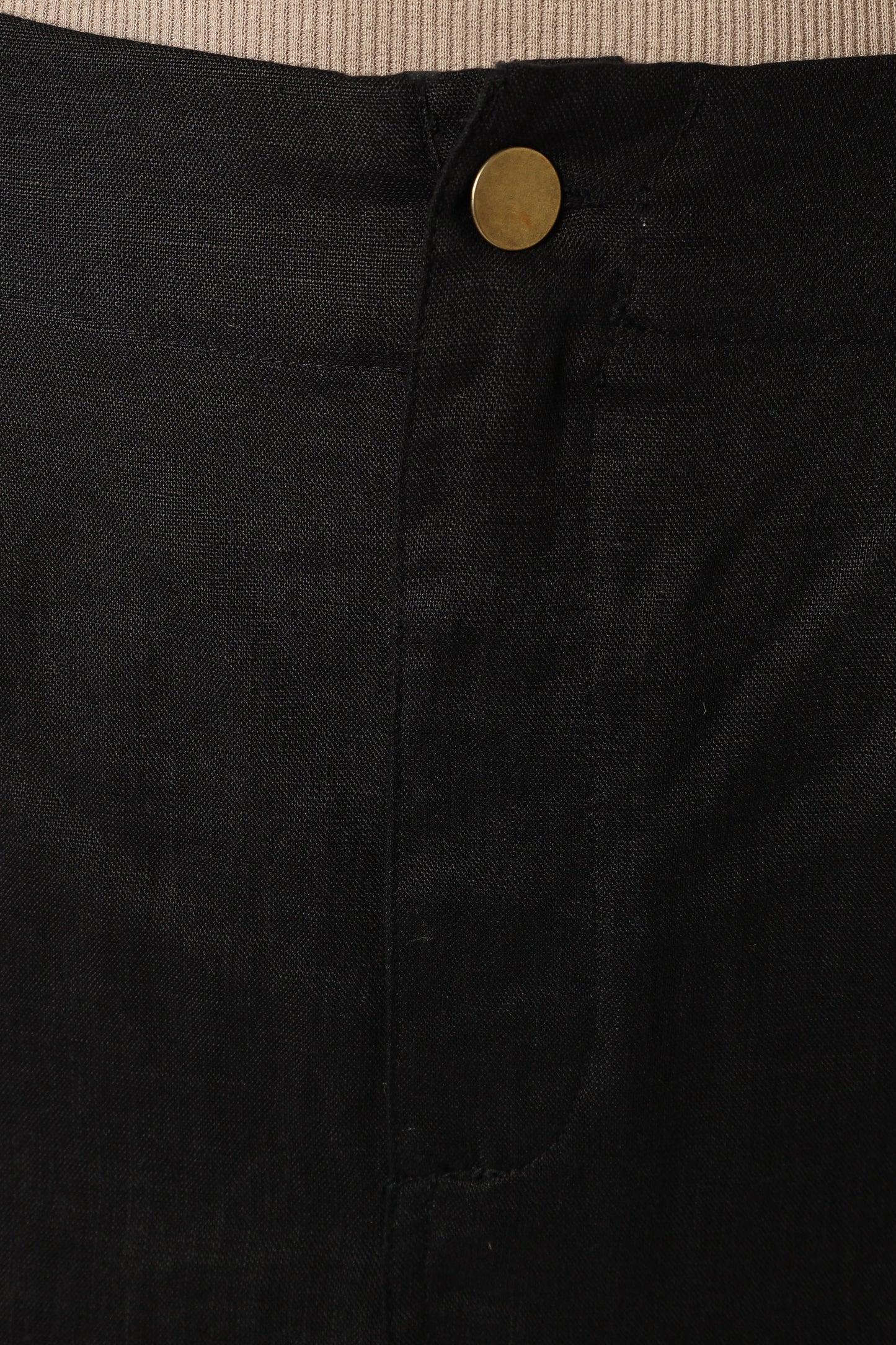 Finley Linen Midi Skirt - Black