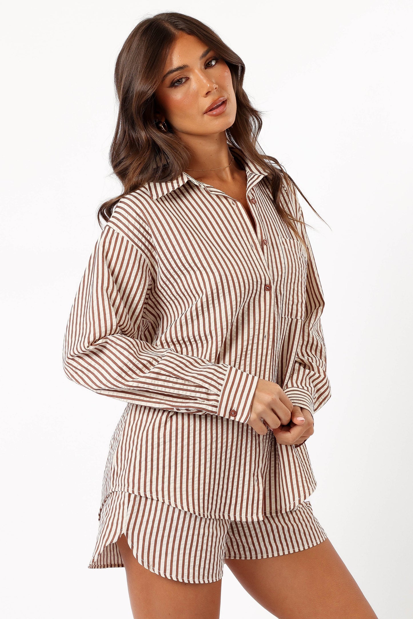 Kennie Shorts - Brown Stripe