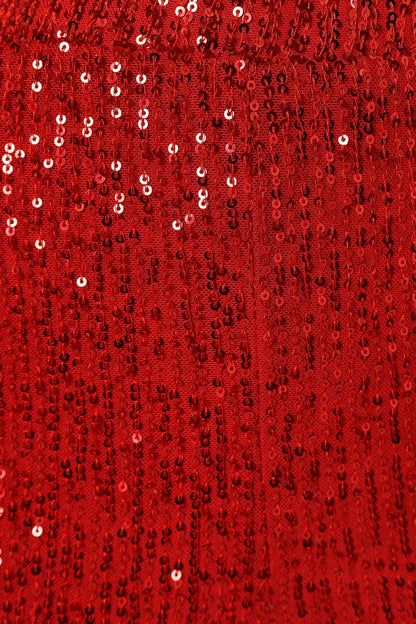 Lilianna Sequin Flare Pant - Red