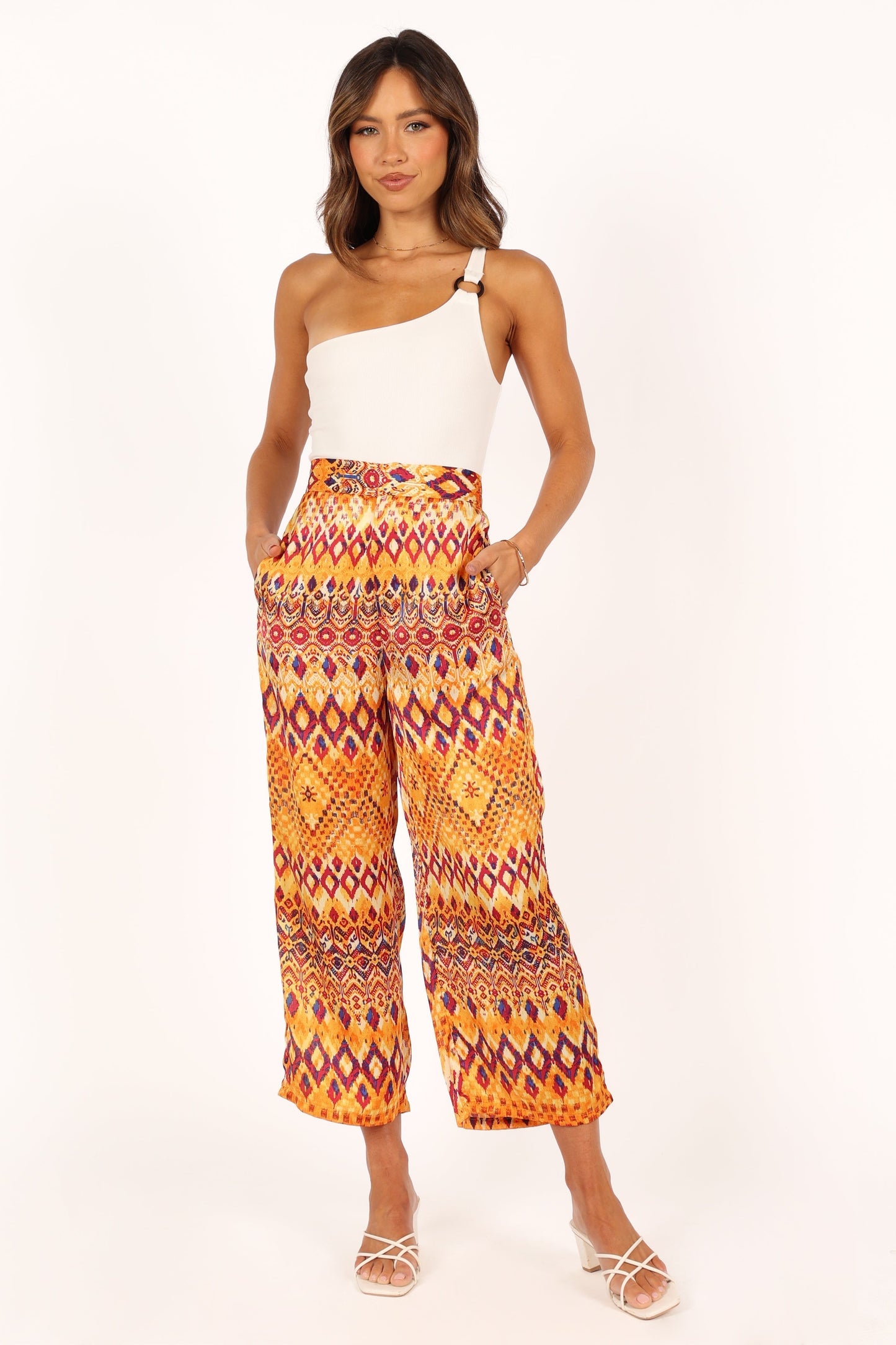 Marigold Wide Leg Pants - Tan