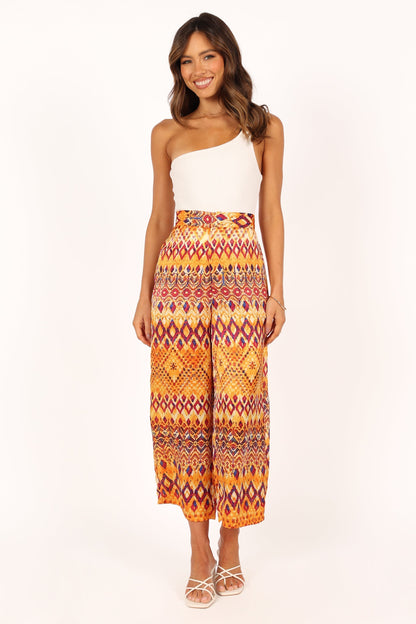 Marigold Wide Leg Pants - Tan