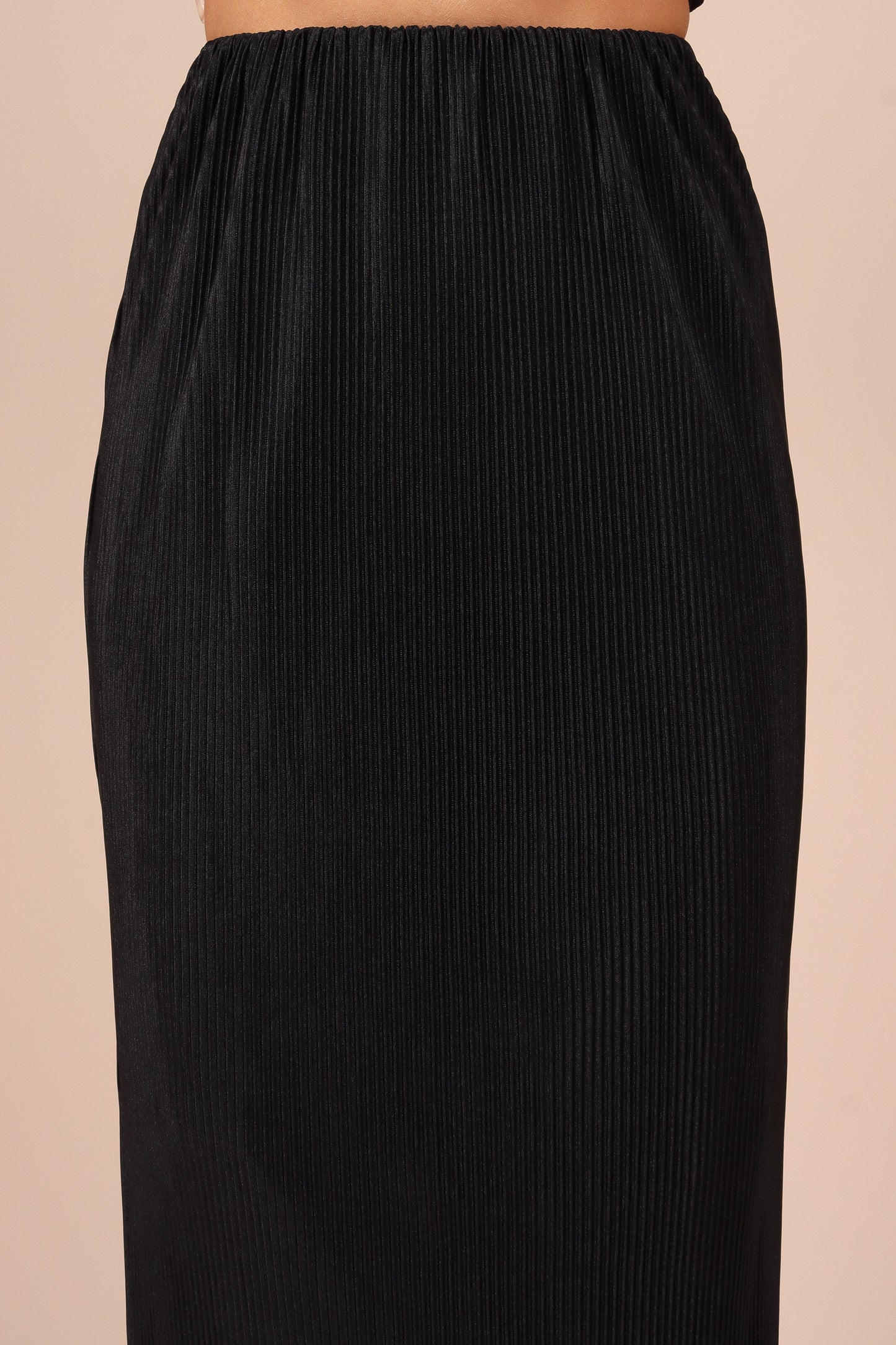 Minelli Pleat Midi Skirt - Black