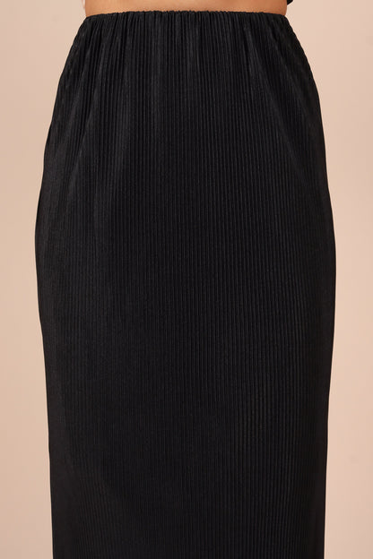Minelli Pleat Midi Skirt - Black