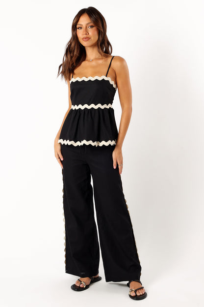 Mollymook Pants - Black Cream