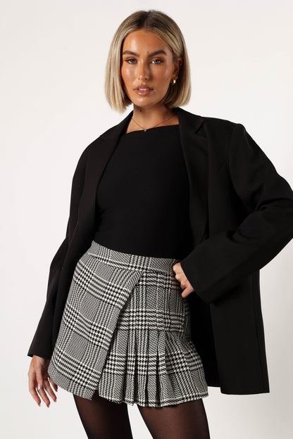 Natasha Mini Skort - Black/White
