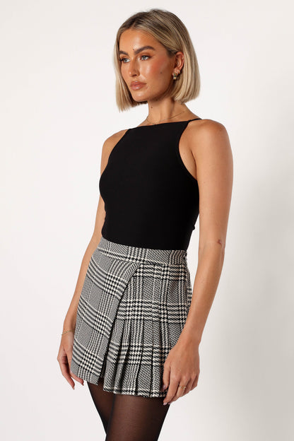 Natasha Mini Skort - Black/White