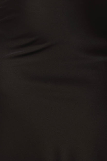 Nellie Satin Midi Skirt - Black