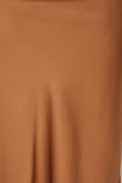 Nellie Satin Midi Skirt - Bronze