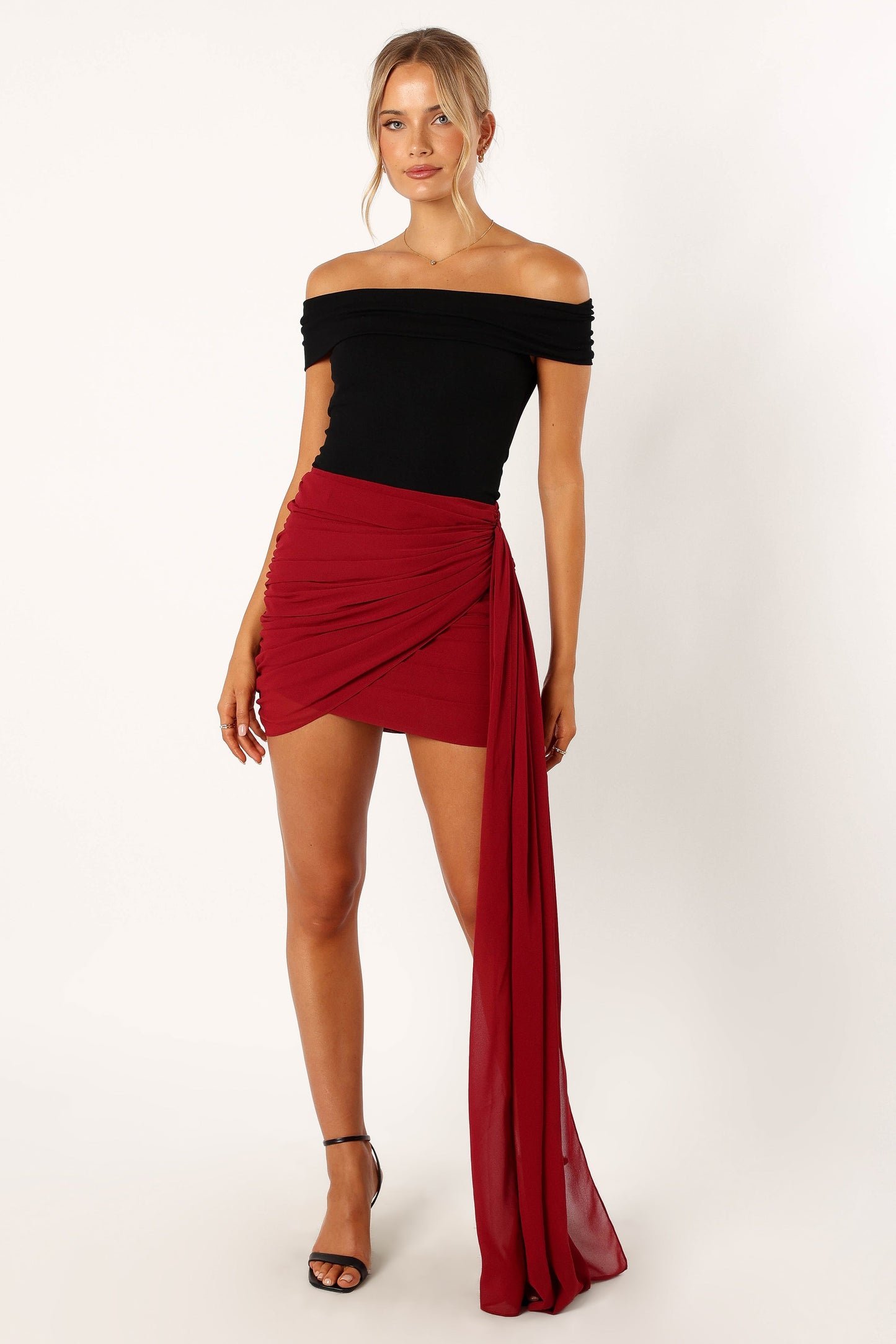 Night Lover Mini Skirt - Merlot
