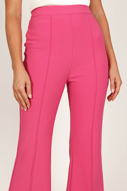 Rutherford Flared Ponte Pant - Fuchsia