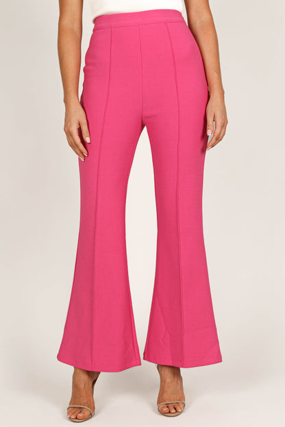 Rutherford Flared Ponte Pant - Fuchsia