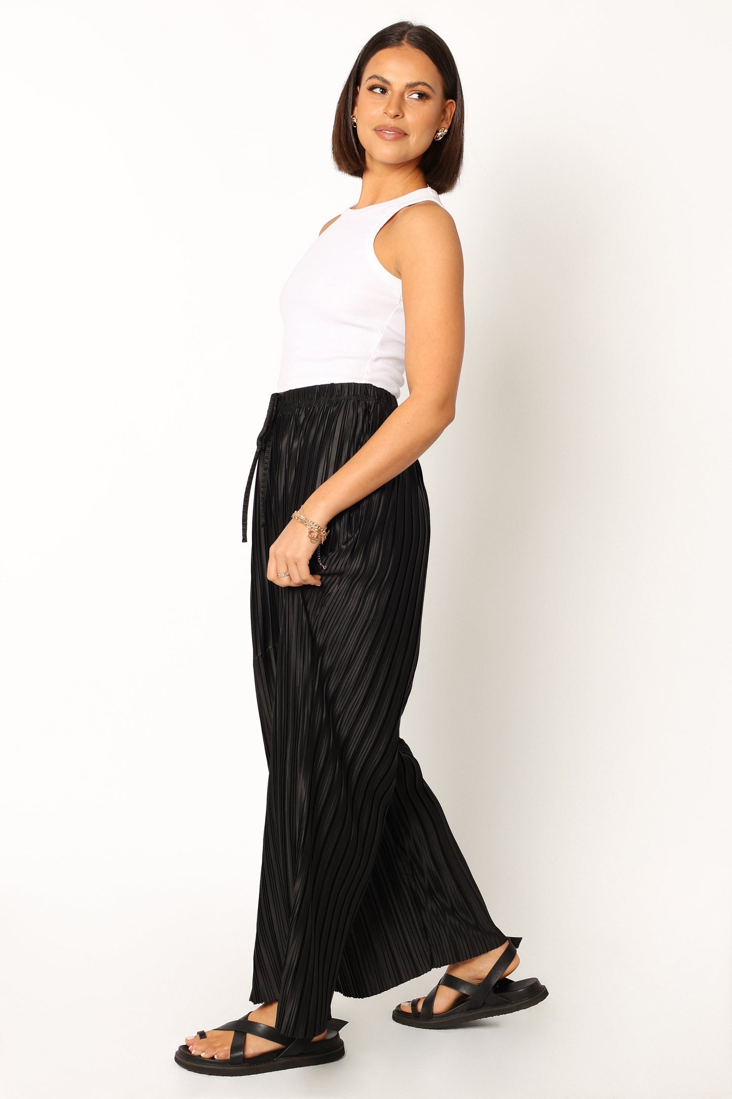 Sasha Pleated Pants - Black
