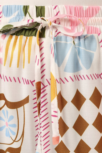 Shay Pant - White Multi