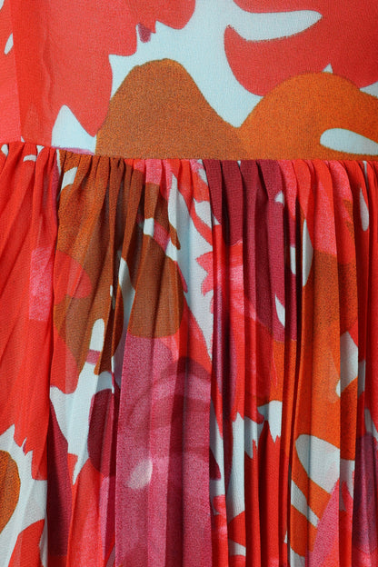 Achanti Pleated Maxi Dress - Pink Azalea