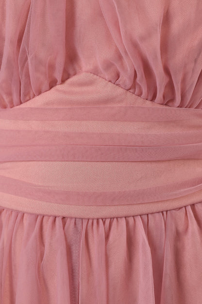 Aletta Halterneck Midi Dress - Pink