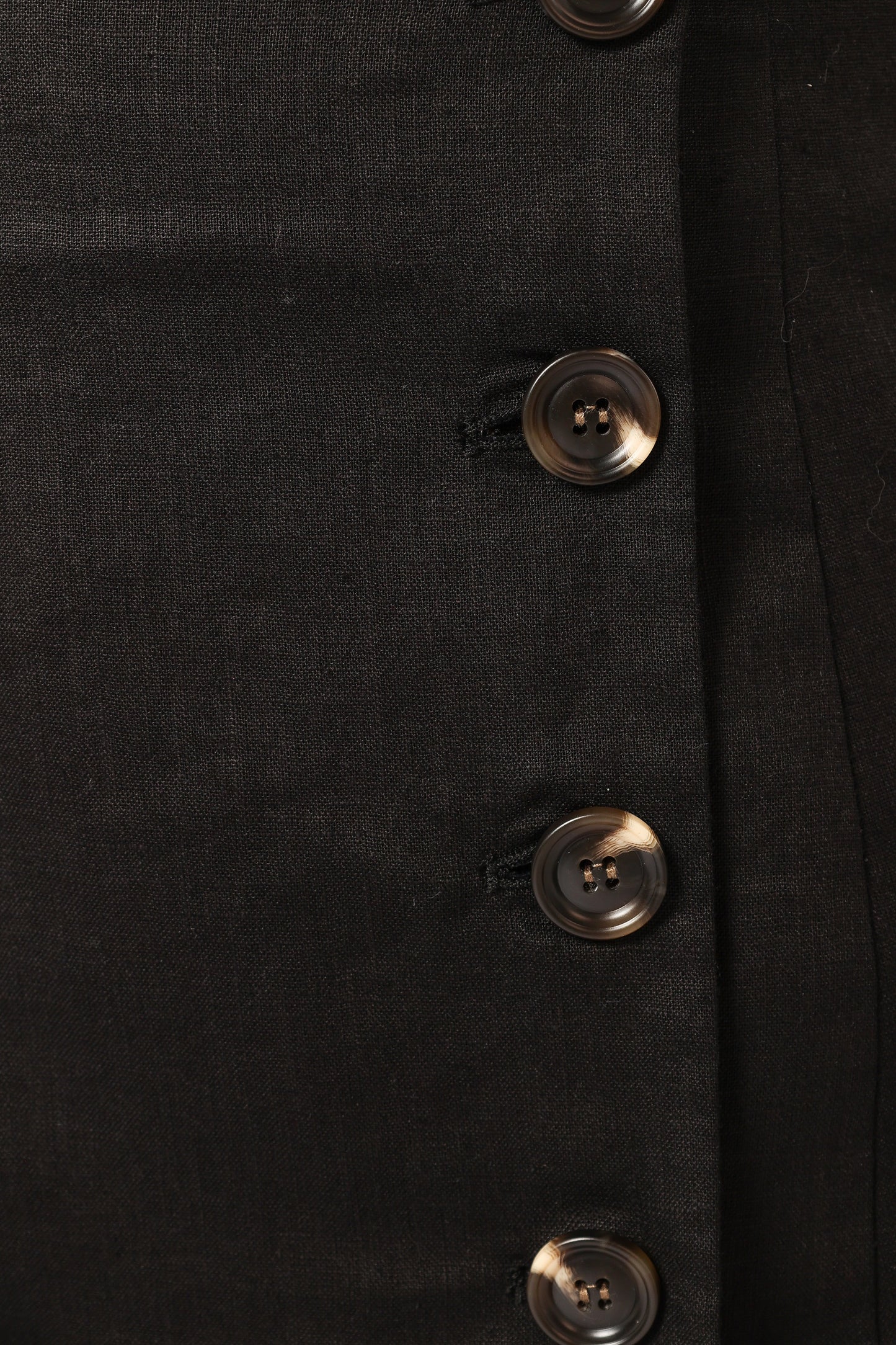 Allegra Linen Mini Dress - Black