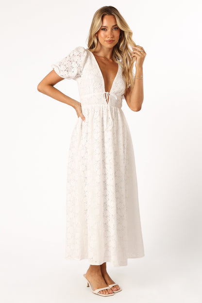 Ayden Midi Dress - White