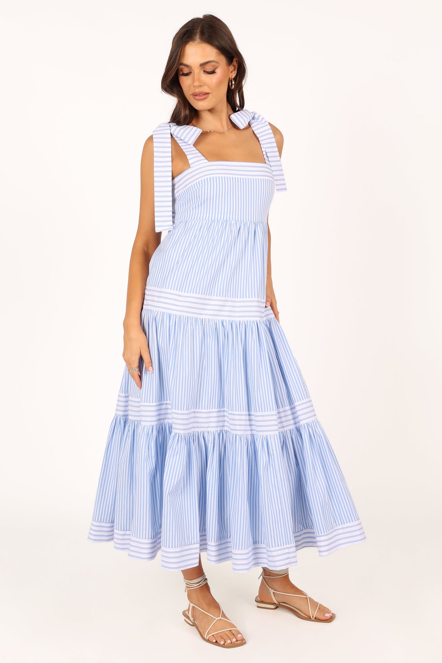 Bella Maxi Dress - Blue Stripe