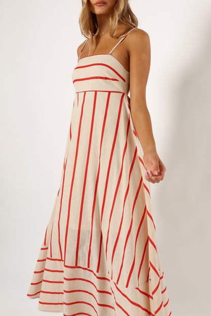 Brea Maxi Dress - Cream Stripe