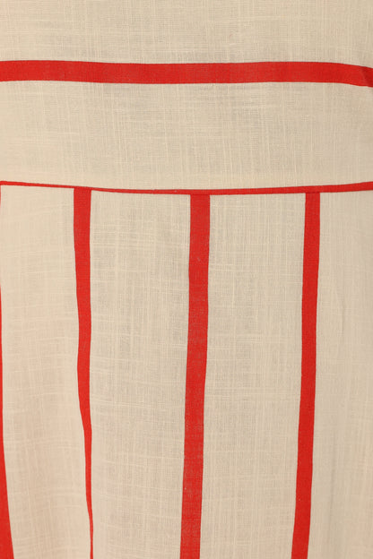 Brea Maxi Dress - Cream Stripe