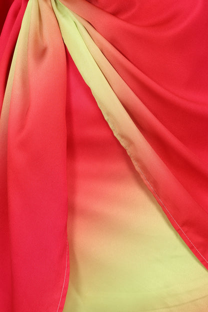 Calor One Sleeve Mini Dress - Pink Lime