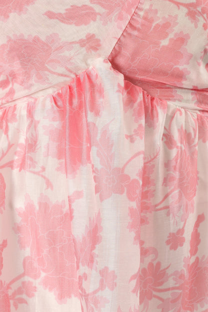 Calvin One Shoulder Mini Dress - Pink Floral