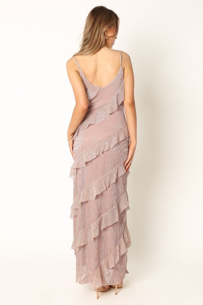 Ciao Ruffles Maxi Dress - Dusty Lavender