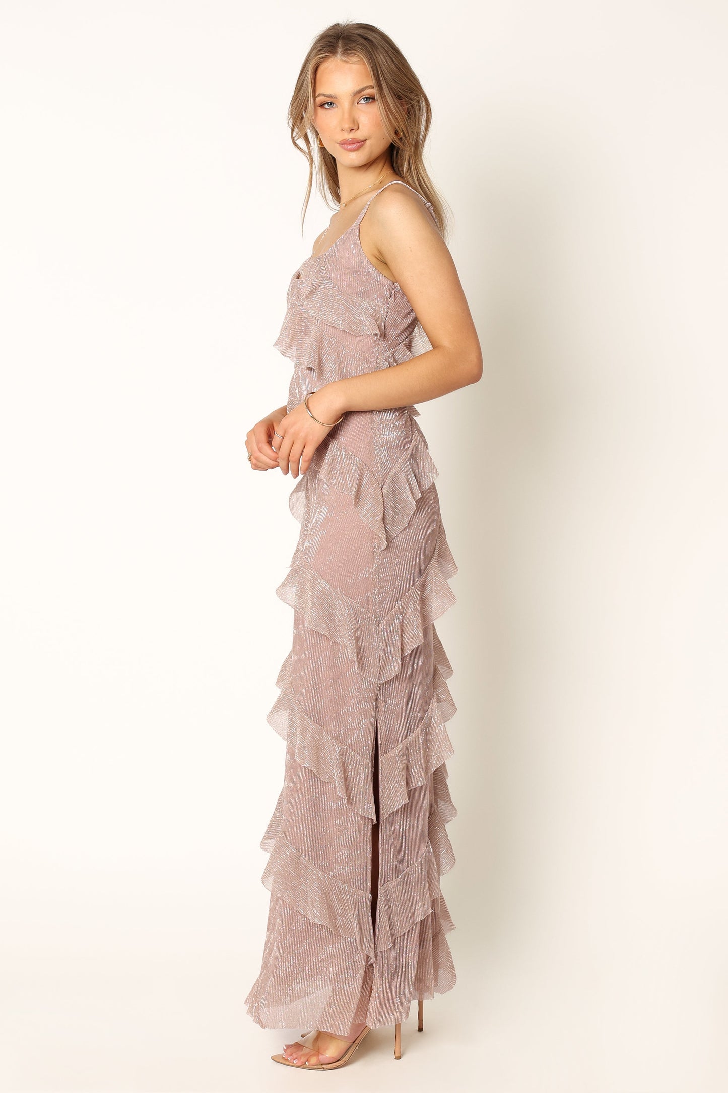 Ciao Ruffles Maxi Dress - Dusty Lavender
