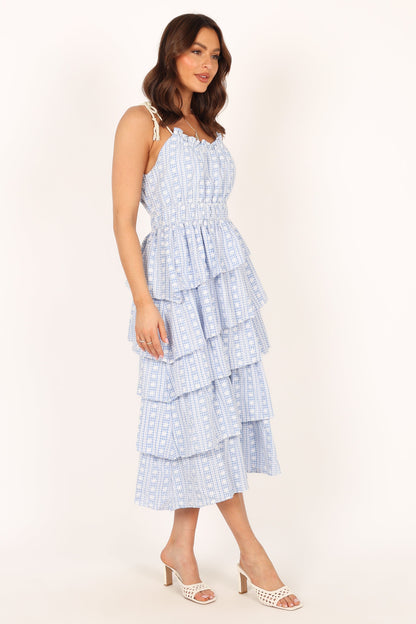 Cora Midi Dress - Blue