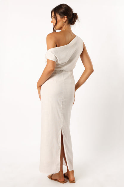 Cosma Off Shoulder Maxi Dress - White