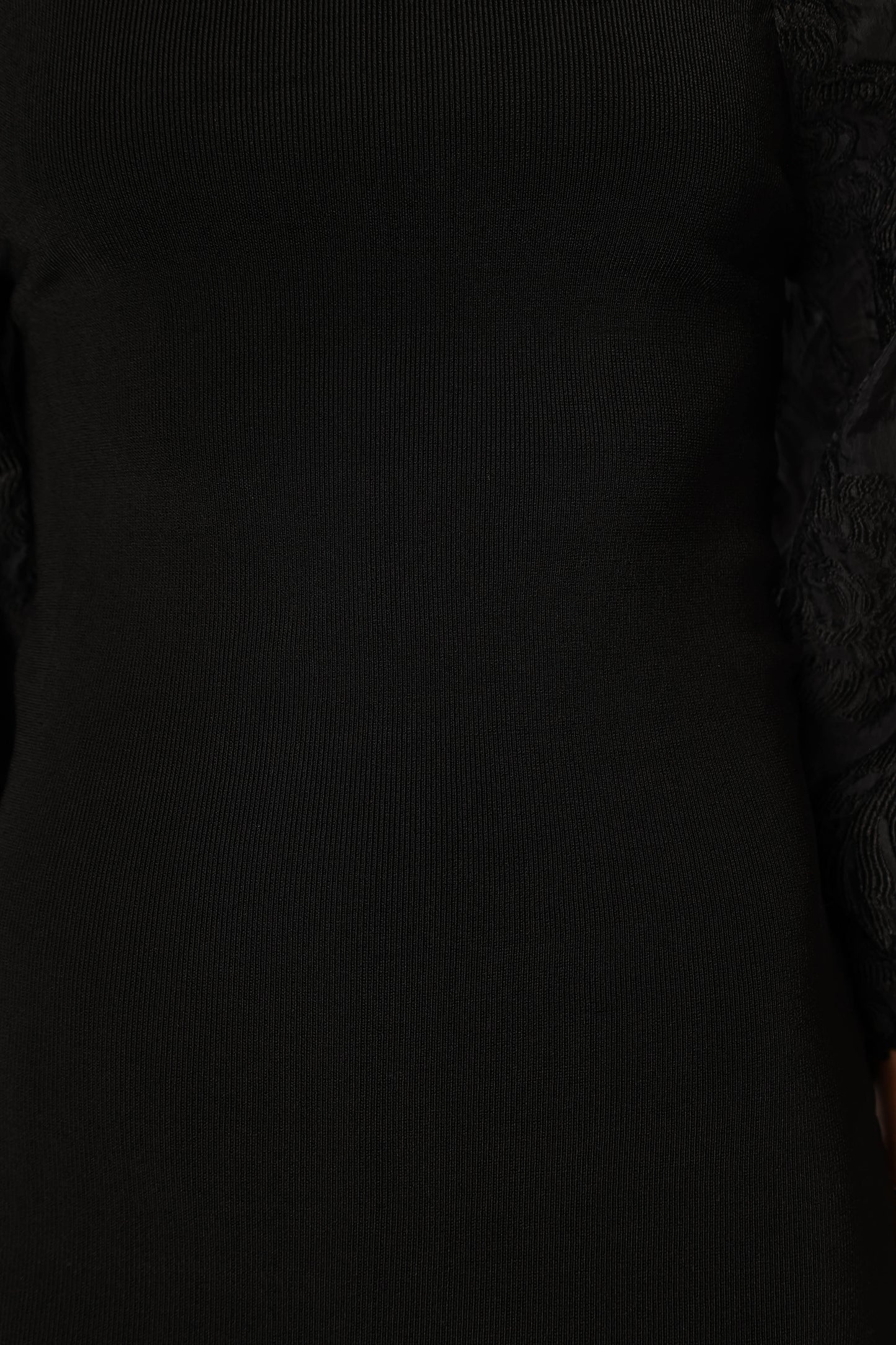 Dolly Puff Sleeve Midi Dress - Black