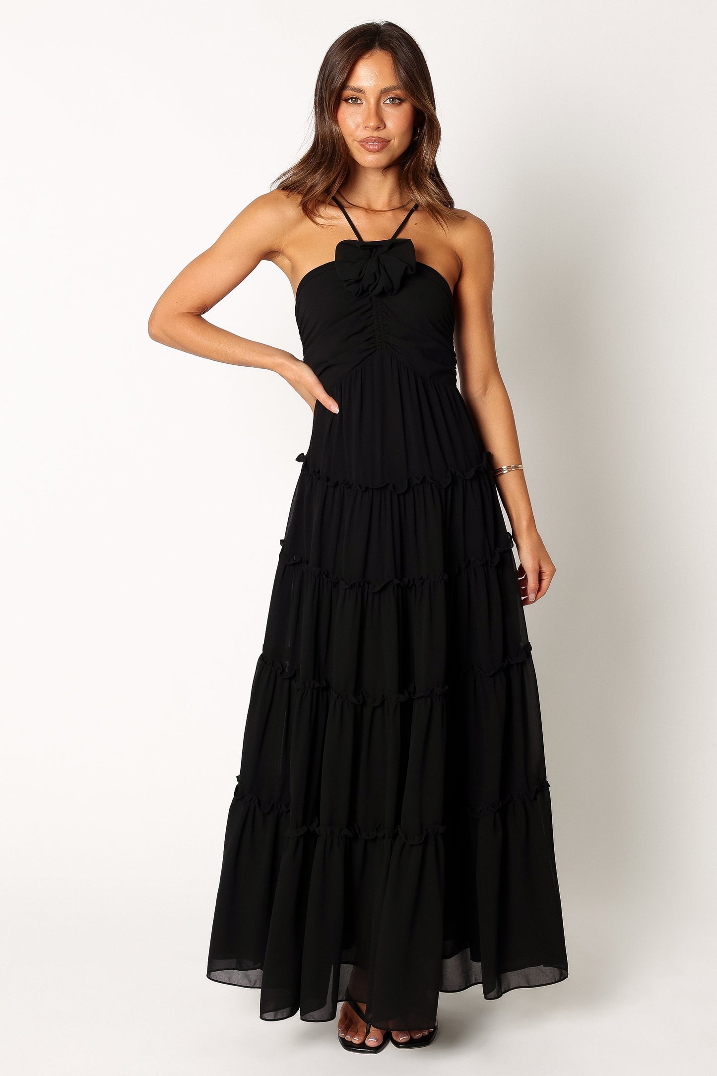 Dottie Halterneck Maxi Dress - Black
