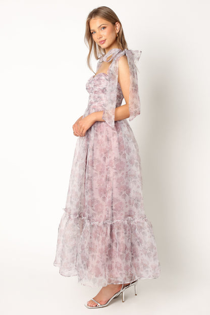 Floret Midi Dress - Dark Purple